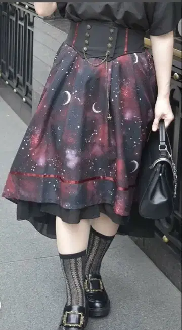 axes femme 스텔라 프린트 언밸런스 스커트
