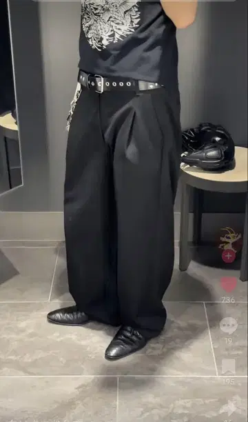 H&M 루즈핏 트윌 팬츠