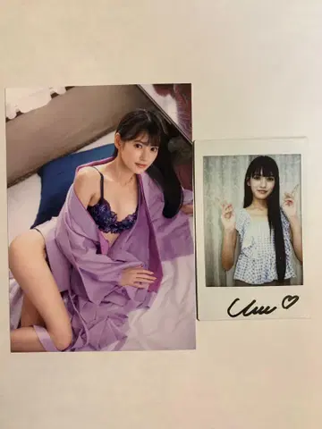 야츠가케 우미 친필 사인 폴라로이드 & 브로마이드