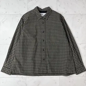 MHL. END ON END COTTON CHECK 카키 사이즈 2