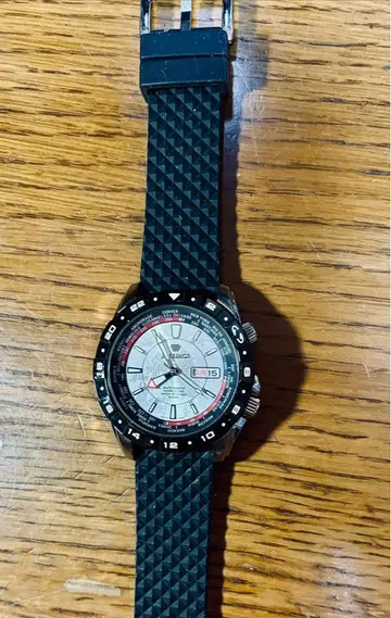 SEIKO J-SPRINGS 아날로그 오토매틱 시계 실버/블랙