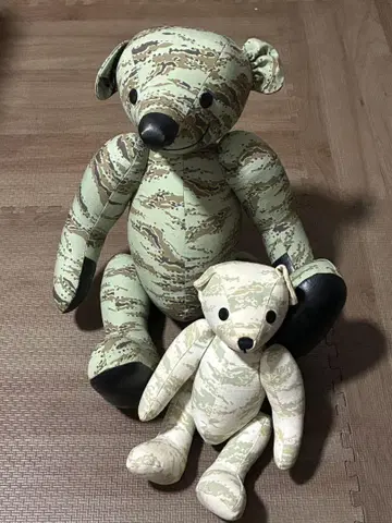 카모 패턴 곰 봉제 인형 세트
