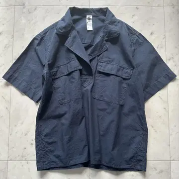 새상품급 MHL cotton linen 풀오버 셔츠 1 네이비
