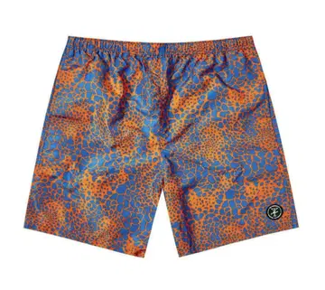 ALLTIMERS RAFFE CAMO SWIM SHORTS ORANGE