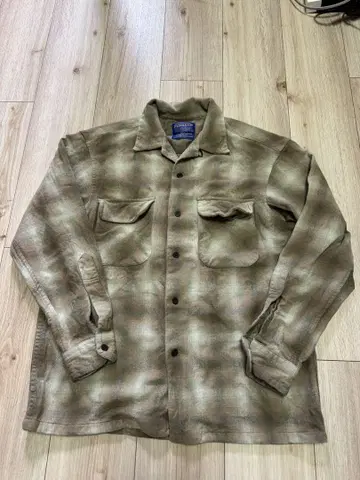 Pendleton 오픈 카라 플란넬 셔츠