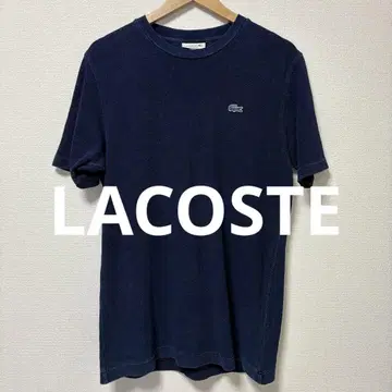익일 배송 LACOSTE 인디고 염색 티셔츠 다크 인디고 US S