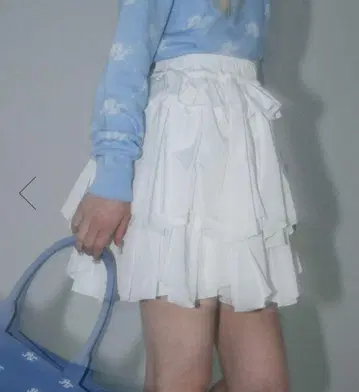 Fickle Bebe 화이트 랜덤 캉캉 스커트
