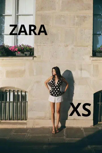 ZARA 미니 도트 무늬 숏팬츠