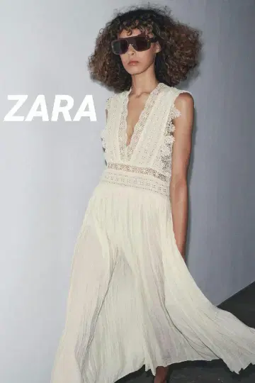 ZARA ZW COLLECTION 레이스 스트랩 원피스 S
