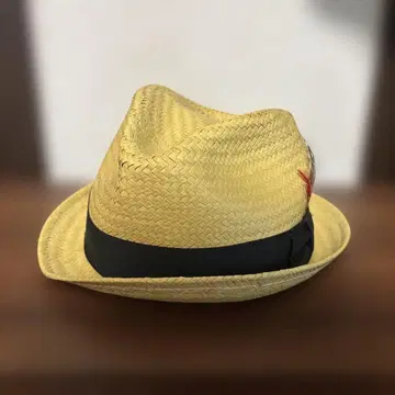 NEW YORK HAT USA 제 깃털 장식 스트로우 햇 XXL