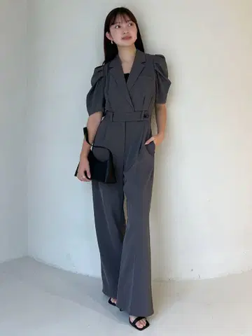 anuans 턱 슬리브 테일러드 올인원 S 사이즈
