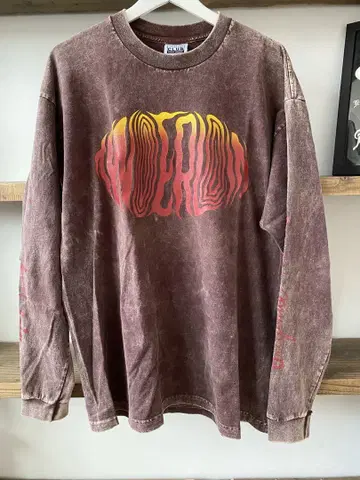 텐더 로인 롱T L/S ACID WASH G BROWN XL 사이즈