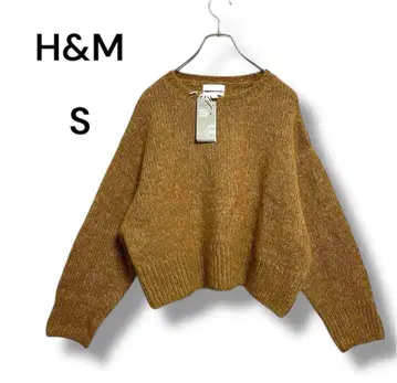 [미사용품] H&M 크루넥 울 알파카 블렌드 니트 S 카멜 가을