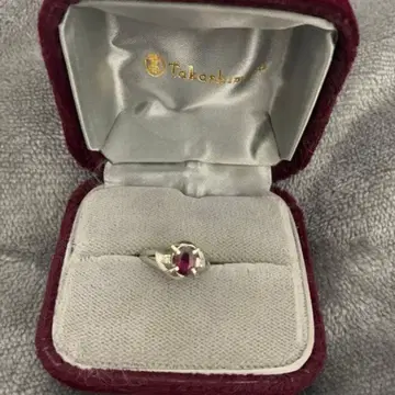 플라티나 루비 다이아몬드 반지 백화점 구매 10호