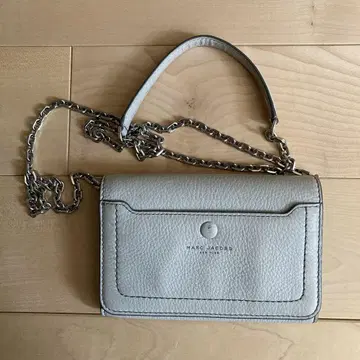 마크제이콥스 Marc Jacobs 장지갑 천연 가죽 숄더 그레이