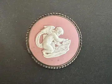 WEDGWOOD 천사 패턴 재스퍼 브로치 영국제 카메오/Vintage