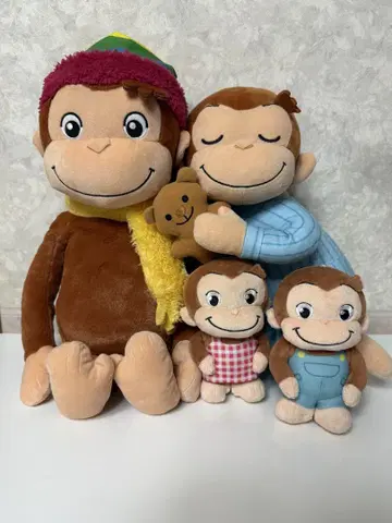 아기 원숭이 조지 봉제 인형 세트