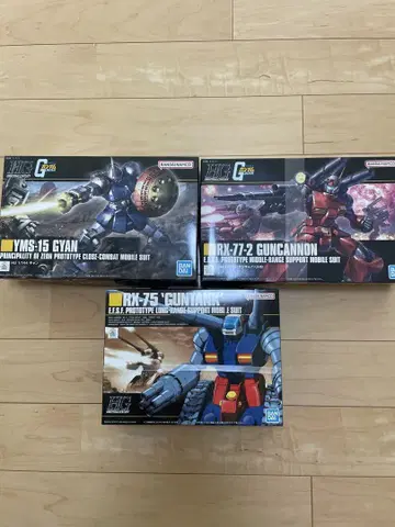 3개 세트 HGUC 걍 건캐논 건탱크