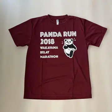 PANDA RUN 2018 티셔츠 M 버건디