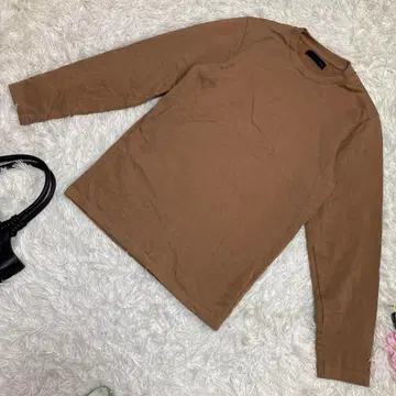 새상품급 하시모토 준 맨투맨 브라운 파일 면 일본제 남성용 XS 상당