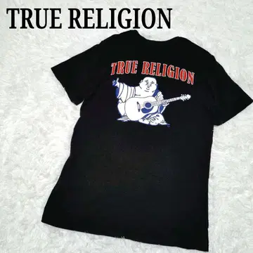 TRUE RELIGION 백 프린트 블랙 검정 티셔츠 S