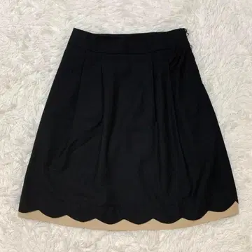 희귀 갤러리 비스콘티 플레어 스커트 블랙 M 투톤 컬러