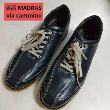 새상품급 MADRAS via cammino 가죽 스니커즈 네이비