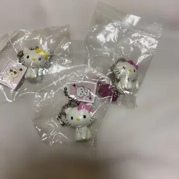 헤이세이 레트로 산리오 챠미 키티 키체인 키링 3세트