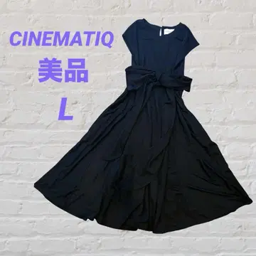 새상품급 CINEMATIQ 시네마틱 리본 테일 원피스