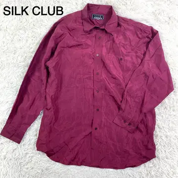 SILK CLUB 와인 레드 컬러 긴팔 셔츠
