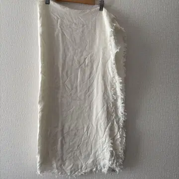 ELISABETTA FRANCHI 화이트 스톨 실크 혼방
