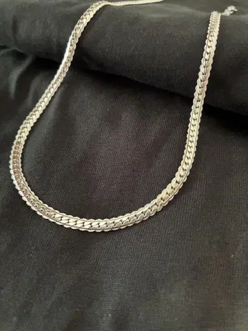 실버 925 각인 키헤이 뜨개질 목걸이 약 50cm