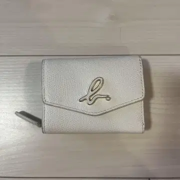 아녜스베 화이트 3단 폴더형 지갑