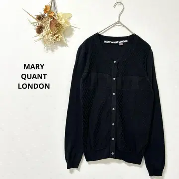 [ MARY QUANT LONDON ] (M) 니트 가디건 데이지 블랙
