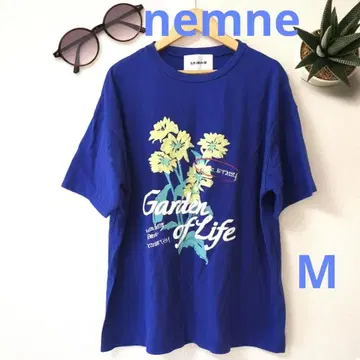 nemne 꽃무늬 프린트 티셔츠 M 넉넉한 한국풍 캐주얼 인기