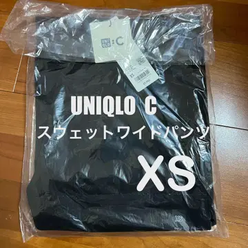 유니클로C 스웨트 와이드 팬츠 블랙 XS 표시 사이즈 미개봉 새상품 1