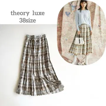 띠어리 럭스 theory brushed plaid 체크 스커트