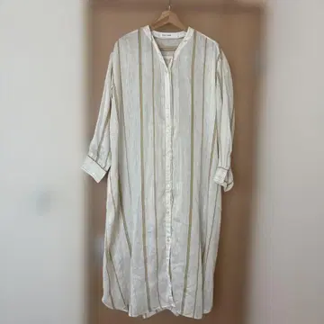 BABYLONE 린넨 스트라이프 셔츠 원피스