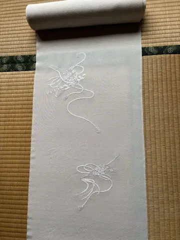 옷감 재단 전 산터우 자수 한방 염색 미사용