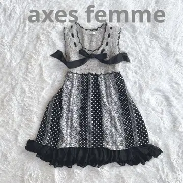 axes femme M 도킹 상의 레이스 니트 리본 장미