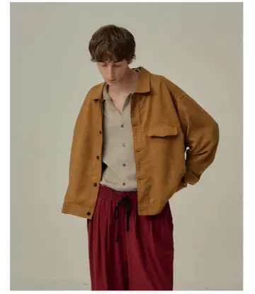 [미사용 새상품] ANCELLM VEGAN SUEDE WORK SHIRT