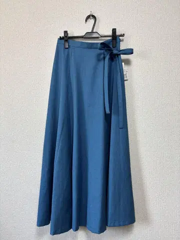 택 포함 새상품 야마다야 페넬 롱 스커트 블루 계열