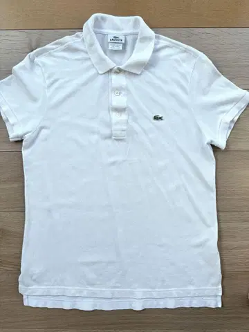 LACOSTE 화이트 피케 셔츠 사이즈 3