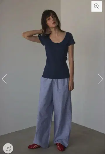 BLACK BY MOUSSY 2way round neck tops