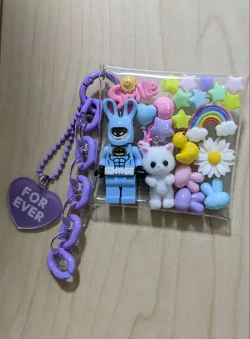 레고풍 배트맨 토끼 새끼 고양이 가챠 세트