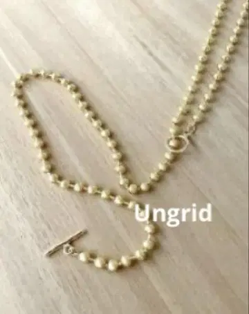 새상품 택 포함 Ungrid 앙그리트 볼 체인 목걸이 골드