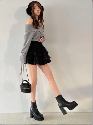 GRL 청키힐 스퀘어토 숏부츠 [zr1291]