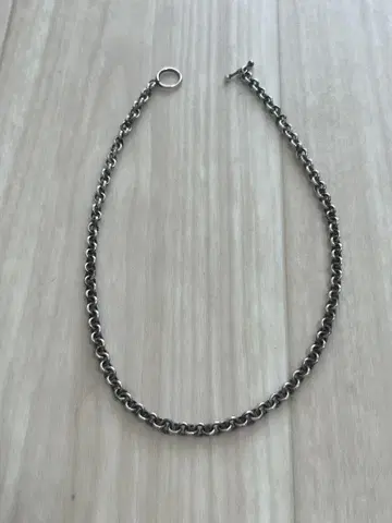 925 실버 체인 목걸이 T바 토글식 약 46cm