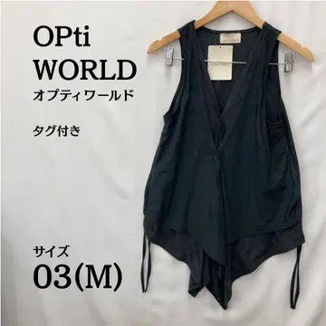 택 포함 새상품 OPTi WORLD 베스트 V넥 베스트 03(M)