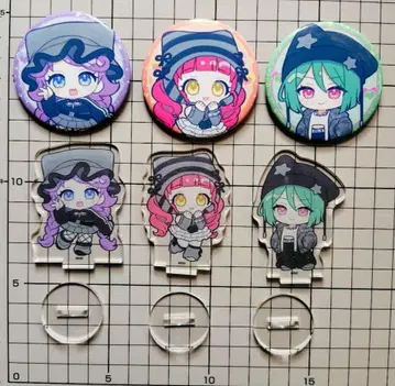 멜틱스타 고양이 귀 니트 모자 쁘띠 아크릴 스탠드 & 캔뱃지 프리채널